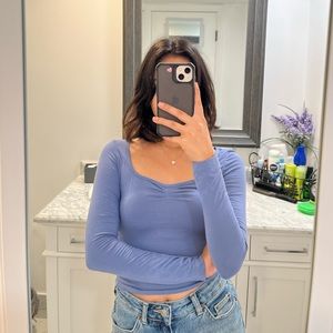 Blue Fitted Top